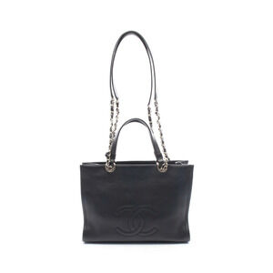 Chanel Coco Mark Shoulder Bag Leather Black
